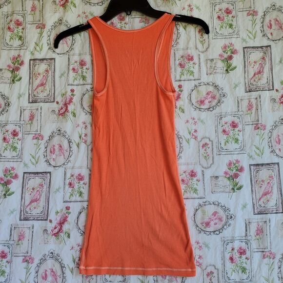 American Eagle Womens Boyfriend Tank Top Size S Racerback Ribbed Metallic Thread - Picture 5 of 7